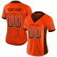 Men's Custom Orange Brown-White Mesh Drift Fashion Football Jersey