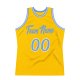 Men's Custom Gold Light Blue-White Authentic Throwback Basketball Jersey