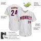 Men's Custom White Purple Pinstripe Purple-Gold Authentic Baseball Jersey