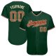 Men's Custom Green Camo-Red Authentic Baseball Jersey