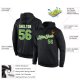 Men's Custom Stitched Black Neon Green-White Sports Pullover Sweatshirt Hoodie