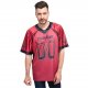 Men's Custom Red Black-Orange Mesh Drift Fashion Football Jersey