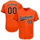 Men's Custom Orange Black-White Baseball Jersey