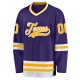 Men's Custom Purpled Gold-White Hockey Jersey