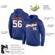 Men's Custom Stitched Royal White-Orange Sports Pullover Sweatshirt Hoodie