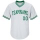 Men's Custom White Kelly Green Authentic Throwback Rib-Knit Baseball Jersey Shirt