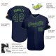 Men's Custom Navy Navy-Neon Green Authentic Baseball Jersey