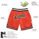 Men's Custom Orange Black-Old Gold Authentic Throwback Basketball Shorts