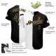 Men's Custom White-Black Vegas Gold Authentic Split Fashion Baseball Jersey