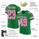 Men's Custom Kelly Green Pink-White Mesh Authentic Football Jersey