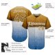 Men's Custom Graffiti Pattern Gold-White 3D "Chicano" Authentic Baseball Jersey