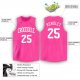 Men's Custom Pink White Round Neck Basketball Jersey