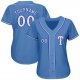 Men's Custom Light Blue White-Royal Authentic Baseball Jersey