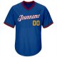 Men's Custom Royal Gold-Maroon Authentic Throwback Rib-Knit Baseball Jersey Shirt