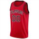 Men's Custom Red Black-White Round Neck Rib-Knit Basketball Jersey