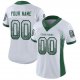 Men's Custom White Gotham Green-Black Mesh Drift Fashion Football Jersey