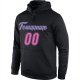 Men's Custom Stitched Black Pink-Light Blue Skull Fashion Sports Pullover Sweatshirt Hoodie