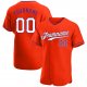 Men's Custom Orange White-Purple Authentic Baseball Jersey