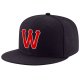 Custom Navy Red-White Stitched Adjustable Snapback Hat