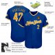 Men's Custom Royal Gold-White Authentic Baseball Jersey