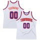 Men's Custom White Purple-Orange Authentic Throwback Basketball Jersey