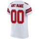 Men's Custom White Red-Black Mesh Authentic Football Jersey