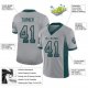 Men's Custom Light Gray Midnight Green-Black Mesh Drift Fashion Football Jersey