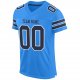 Men's Custom Powder Blue Navy-White Mesh Authentic Football Jersey