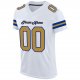 Men's Custom White Old Gold-Royal Mesh Authentic Football Jersey